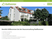 Tablet Screenshot of hausverwaltung-radlhammer.de